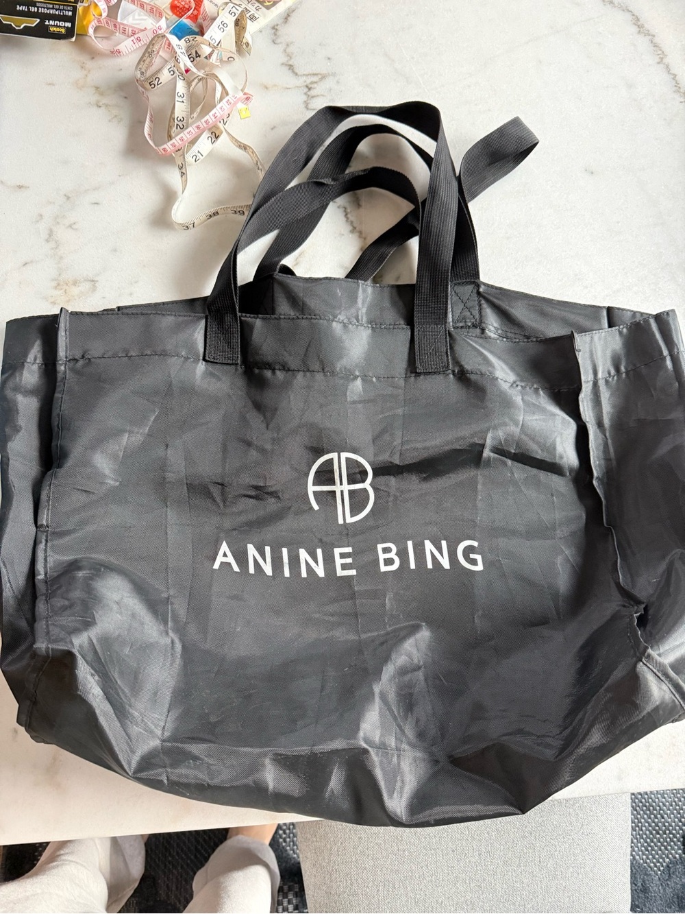 Anine Bing Black Shopper Tote